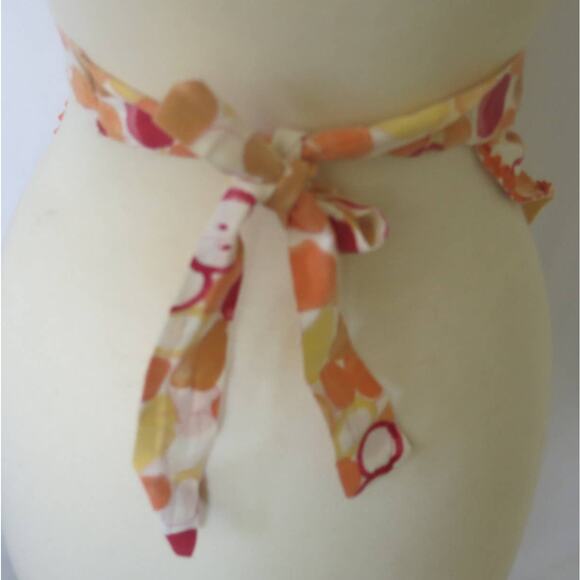 VINTAGE 1950/1960 Half Apron Handmade Apple/Lemon/Orange Pocket Ric Rac Farm - Picture 4 of 8